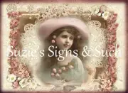 Fabric Block Vintage Altered Pink Roses & Lace Victorian Girl ~Chic & Shabby~ #4