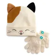 SQUISHMALLOW Beanie Hat Toboggan Gloves Set Cam Cat Kellytoy plush Girl Boy Kids