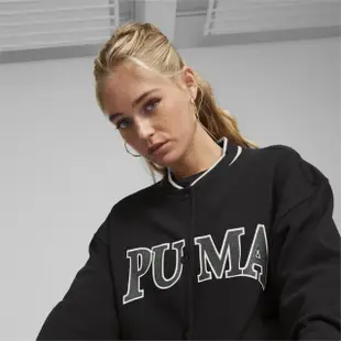 【PUMA】外套 棒球外套 夾克 運動 休閒 女 基本系列Squad 黑色 歐規(67790201)