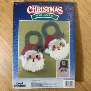 VTG NEW Good Shepherd Christmas Door Hanger Kit Santa Clause 90s