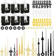 6Pcs High Torque Quartz Clock Movement Mechanism Replacement Clock Numerals Kit