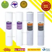 2 Set 20"x4.5" Sediment Carbon Water Filter Big Blue Whole House Cartridges 5mic