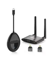 Wireless USB C HDMI Transmitter and Receiver 4K, Dual Transmit Ports, HDMI & ...