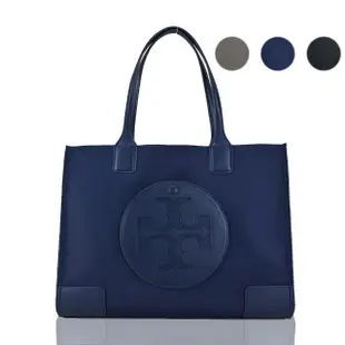 【TORY BURCH】ELLA 經典縫線LOGO尼龍托特包(小號/多色選)