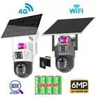 4G/Wifi Dual Lens Wireless Solar Security Camera Outdoor Home IP Cam PTZ CCTV AU