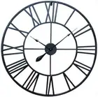 80Cm Large round Wall Clock Metal Industrial Vintage French Provincial Antique