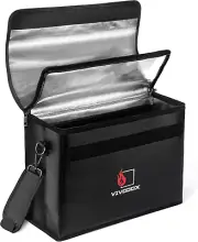 Fireproof Waterproof Document Bag Large 17x12x6 for Binders & Legal Documents