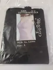 Eva Cervantes Black Camisole Top Large Cotton/Spandex Soft Super Stretchy New