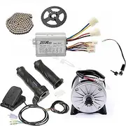 [YC Yier] 36V 350W Brush Motor Kit Controller Sprocket Throttle DIY Parts for Electric Bicycle Kit Go Kart Scooter E Bike Buggy ATV Quad Razor Dirt Bike Mini Bike