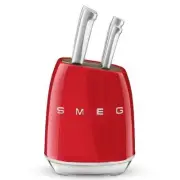 Smeg Knife Set and Block ( Red ) Free FedEx