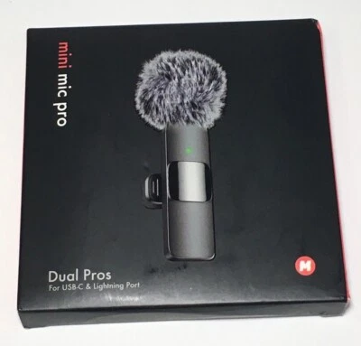 Mini Mic Pro Wireless Microphone for iPhone iPad Android Lavalier Microphone