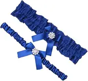 [WATIIFUFU] 1 Set Blue Bowknot Lace Garters Bridal Garters Wedding Leg Supplies Leg Ring Accessories