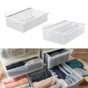 Underwear Drawer Organizer Pull Out Storage Boxes for Bras Socks Wardrobe