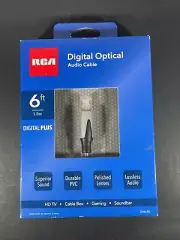 RCA 6 Ft. Gray Audio Optical Cable DH6LPE RCA DH6LPE 044476042416 Gray