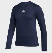 adidas Women's Creator Climalite Long Sleeve Crew Neck Tee Navy Size L New