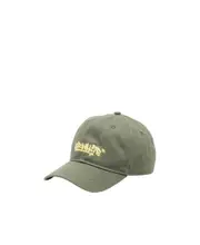 logo-print cotton baseball cap I Green
