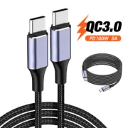 Type C USB C to USB C Fast Charging Charger Cable Cord for iPhone 16 15 100W PD