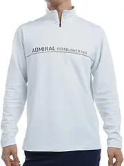 Admiral GOLF(アドミラルゴルフ) ADMA467 Men's Classic Admiral Golf Long Sleeve Half Zip Shirt, Fleece Lined,