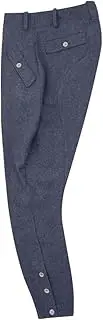 militaryharbor WW2 WWII German Luftwaffe M44 Blue Grey Wool Mounted Troops Riding Breeches II, Blue Grey, 34