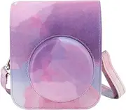 Instant Mini 12 Camera Protective Case for Fujifilm Mini 12 Camera, PU Leather Bag Cover with Adjustable and Removable Shoulder Strap (Dreamy)