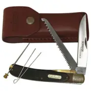 Old Timer Buzz Saw Blade Trapper Pocket Knife Pouched General Purpose