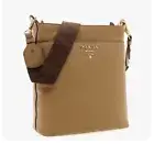 New Prada Bucket Shoulder Bag Guitar Strap Vitello Phenix 1BE066 New