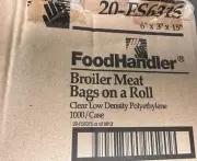 Food Handler Broiler Bags On A Roll 20-FS6315 Clear Low Case Density 6X3X15 Lot
