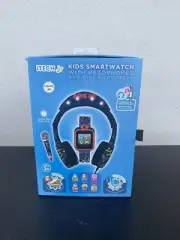 iTECH Jr Kids Smartwatch Mini Mic & Headphones - Gaming Printed Strap - NEW✅