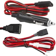 CB Power Cord Cable 2-Wire 15A 3-pin Plug Fused Replacement CB Power Cord with 12V Cigarette Lighter Plug for CB/Ham Radio (2 Pack) (3PIN 2PACK)