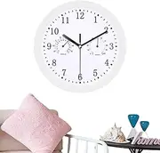 Clock Hygrometer, Outdoor Clocks, Waterproof 10-Inch Silent Wall, Decorative Battery Operated Easy-to-Read, Round Clock for Bathroom, Deck, Porch, Patio, Pool, 10 Inches