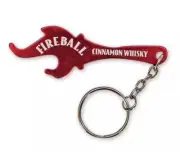 NEW - Fireball Cinnamon Whiskey Keychain Bottle Opener Red