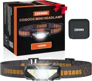 Mini LED Headlamp Flashlight with Carrying Case, 1.6oz 1-Pack, Black