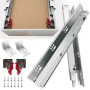 4 Pairs Undermount Drawer Slides 15 inch Undermount Soft Close Drawer Slides ...