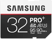 Samsung SDHC 32GB PRO Plus UHS-I Grade U3 Class 10 Memory Card (up to 95MB/s, Write up to 90MB/s)