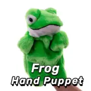 AU Cartoon Plush Frog Animal Hand Puppet Children Doll Kid Gloves Toy Gift