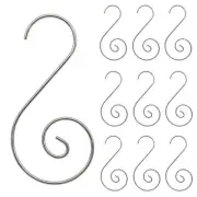 120PCS Christmas Ornament Hooks Metal Wire S-Hooks Silver