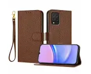 Samsung Galaxy M62/F62 Wallet Case With RFID Blocking Card Slots-Brown