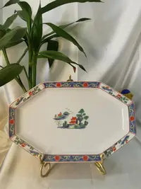 在飛比找Yahoo!奇摩拍賣優惠-日本瓷器寶瑞彩繪青花點心盤 壺承 魚盤
