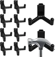 [CHAR YONG] Tool Hook for Lifetime Shed Accessories Shed Organization, Plastic Shed Hooks for Shovels Rakes Knives Scissors Power Tools, Does NOT Work on Any Sheds with Horizontal Siding, Black, 10Pack