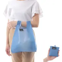 在飛比找momo購物網優惠-【ENVIROSAX】寬版折疊便當袋—淺藍丹寧
