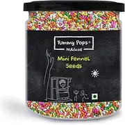Tummy Pops | Colourful Sugar Coated Saunf Small | Mukhwas Mouth Fresheners | Mini Fennel Seeds 400 gm Jar