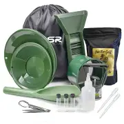 ASR Outdoor 3lbs Paydirt Complete Backpack Gold Panning Kit with Mini Rubber