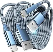 [Wengshini] USB C Cable 3M, 2Pack Type C Charger Cable Fast Charging Braided USB to USB C Cable for PS5 Controller,iPhone 15,Samsung Galaxy S23 S22 S21 Note 10 9 8, Huawei,LG,Pixel, etc