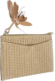 [BESPORTBLE] Imitation Straw Woven Clutch Bag Versatile Beach Style Hand Purse for Women for Daily Essentials and Special Occasions for Friends Light