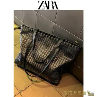 通勤包 ZARA包包女包2022新款潮大容量托特包購物大包編織通勤單肩腋下包【摩可美家】