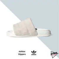 在飛比找蝦皮商城優惠-ADIDAS ADILETTE ESSENTIAL 拖鞋 米