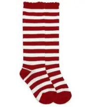 Jefferies Christmas Red Stripe Knee High Socks XS 2-4 Years