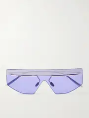 [Prada Eyewear] Prada Eyewear - D-frame Silver-tone Sunglasses - One size One size Silver