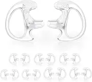 Zeadio 8 Pair Coil Tube Earbuds, Pro-Grade Two-Way Radio Earpiece Kit
