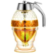 Press Type Honey Storage Jar Decorative Syrup Dispenser Container